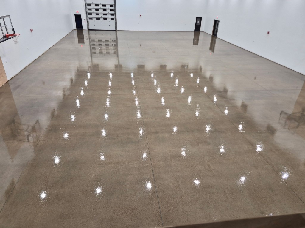 Large commercial epoxy floor coating in Fort Wayne